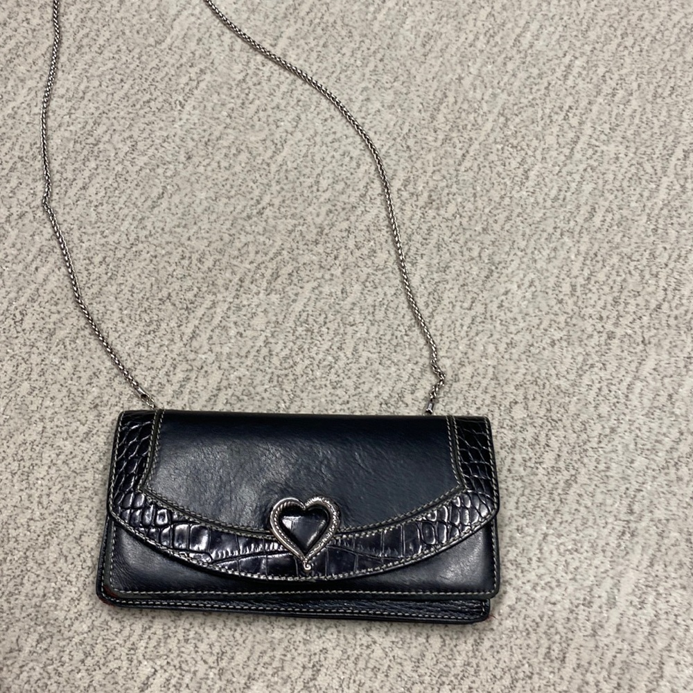 Brighton 3 fold wallet with chain and change purse in back